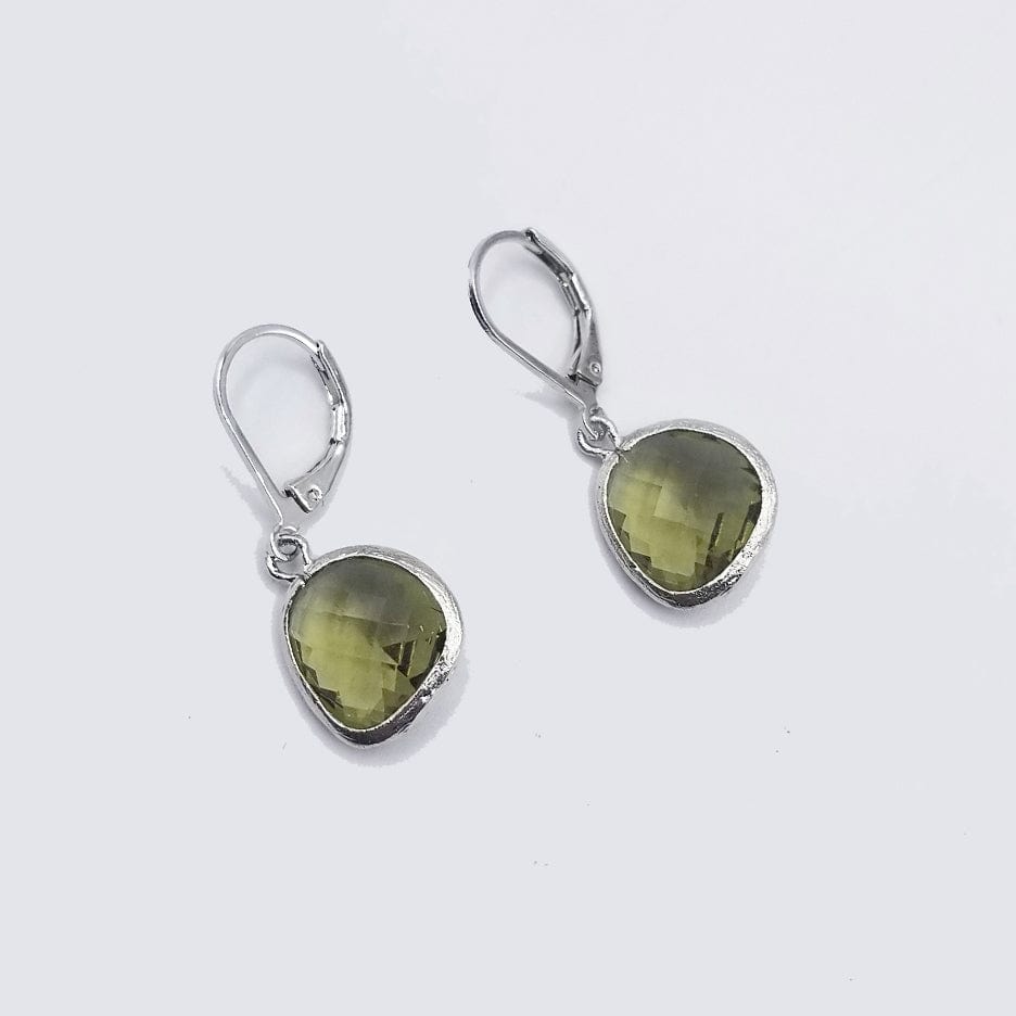 
                      
                        EAR Sterling Silver Olive Crystal Lever Back Earring
                      
                    