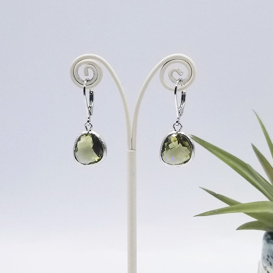 
                      
                        EAR Sterling Silver Olive Crystal Lever Back Earring
                      
                    