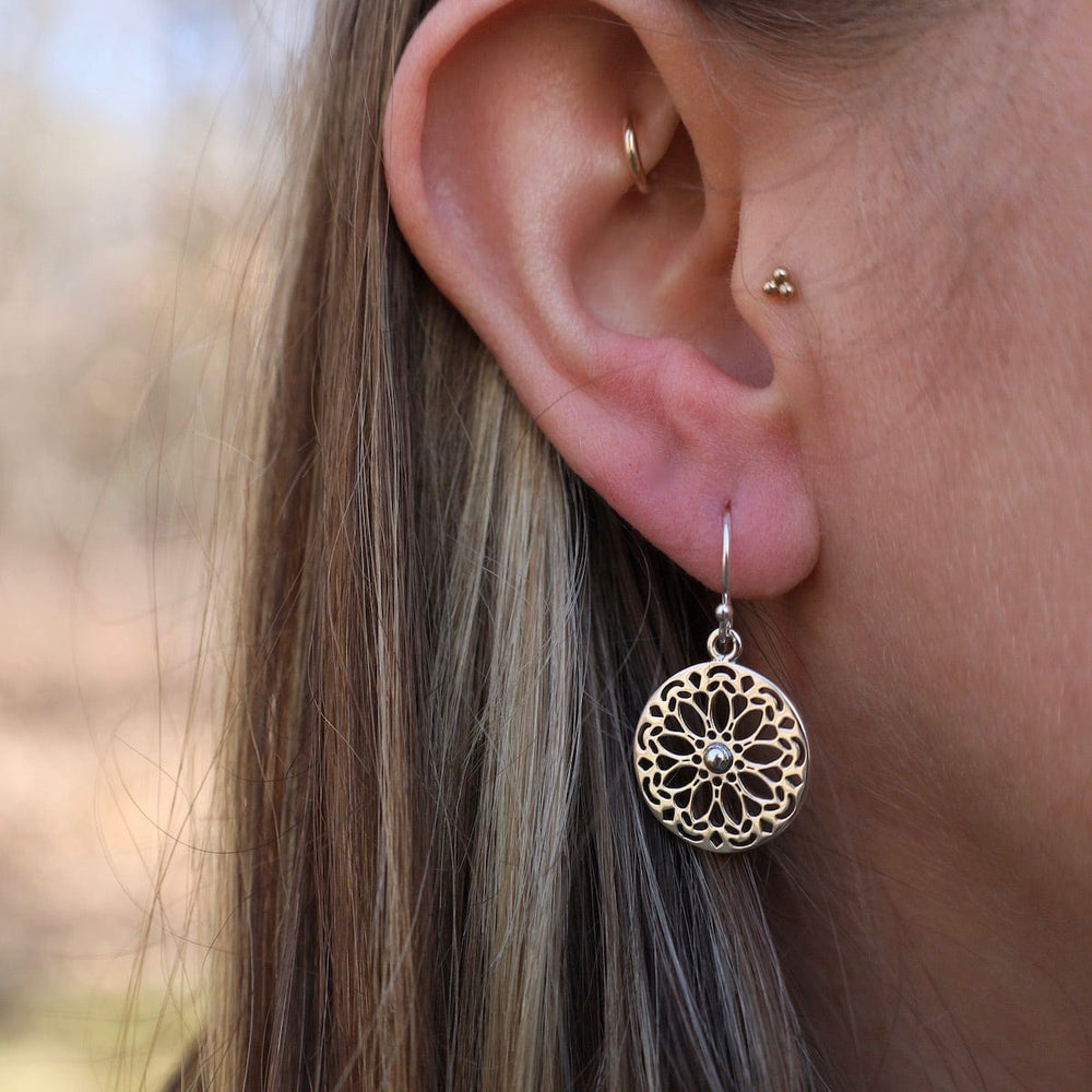 EAR Sterling Silver Open Mandala Earrings