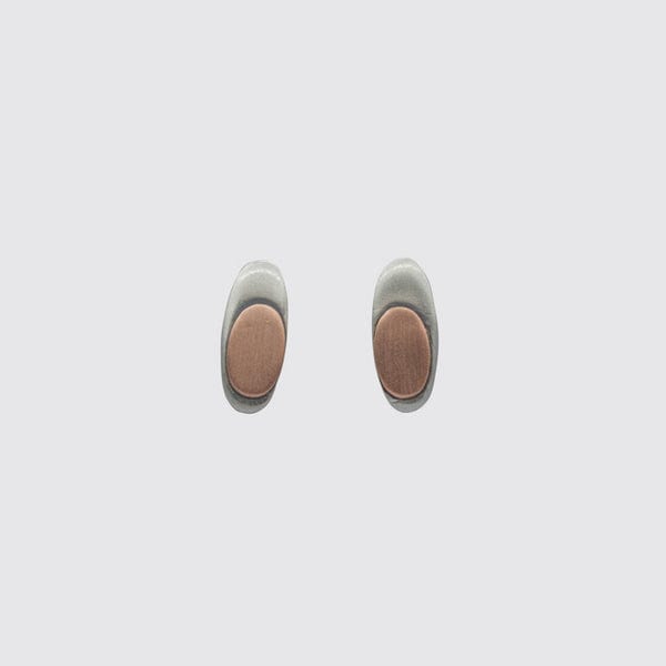 
                      
                        EAR Sterling Silver Oval Earring with Copper Overlay
                      
                    