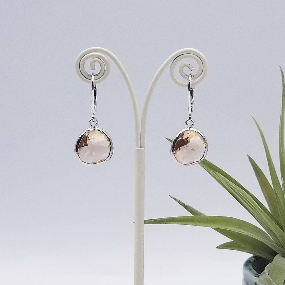 
                  
                    EAR Sterling Silver Peach Crystal Lever Back Earring
                  
                