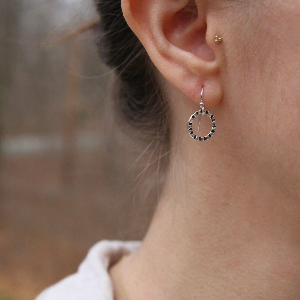 EAR Sterling Silver Radiating Hoops