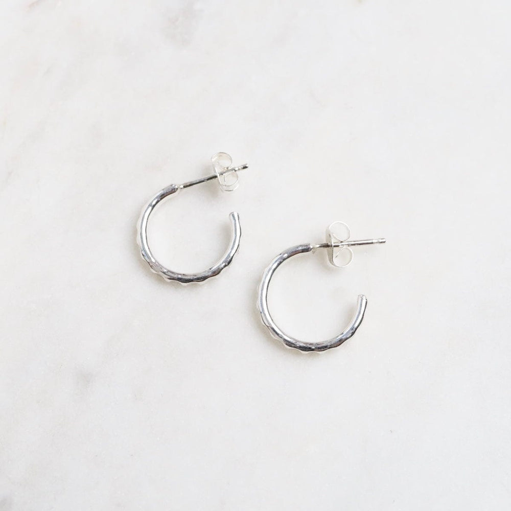 
                  
                    EAR Sterling Silver Ridged Hoops
                  
                