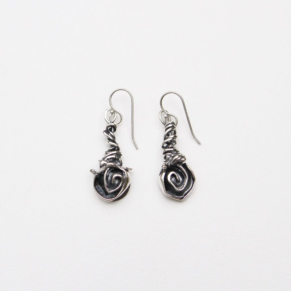 EAR Sterling Silver Rose Vine Earrings