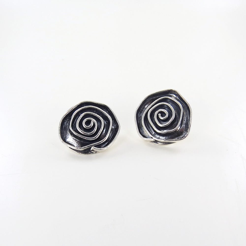 EAR STERLING SILVER ROSES POST