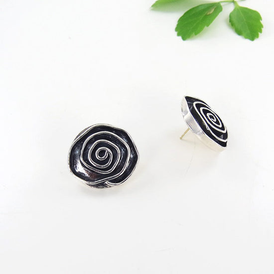 EAR STERLING SILVER ROSES POST
