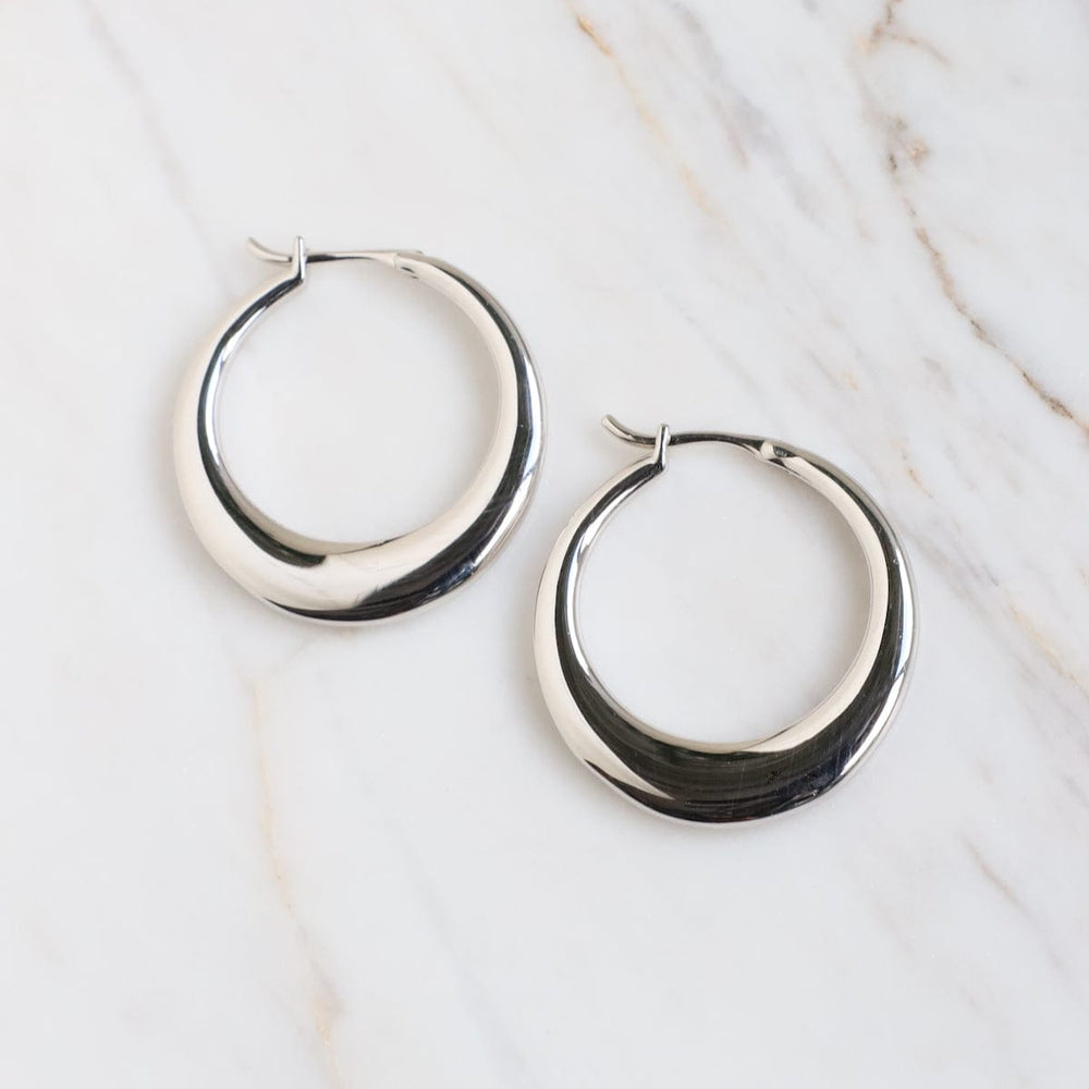 
                      
                        EAR Sterling Silver Sienna Tapered Hoop
                      
                    