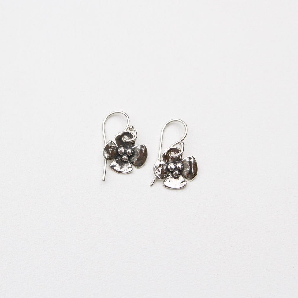 EAR Sterling Silver Small Dogwood Earrings