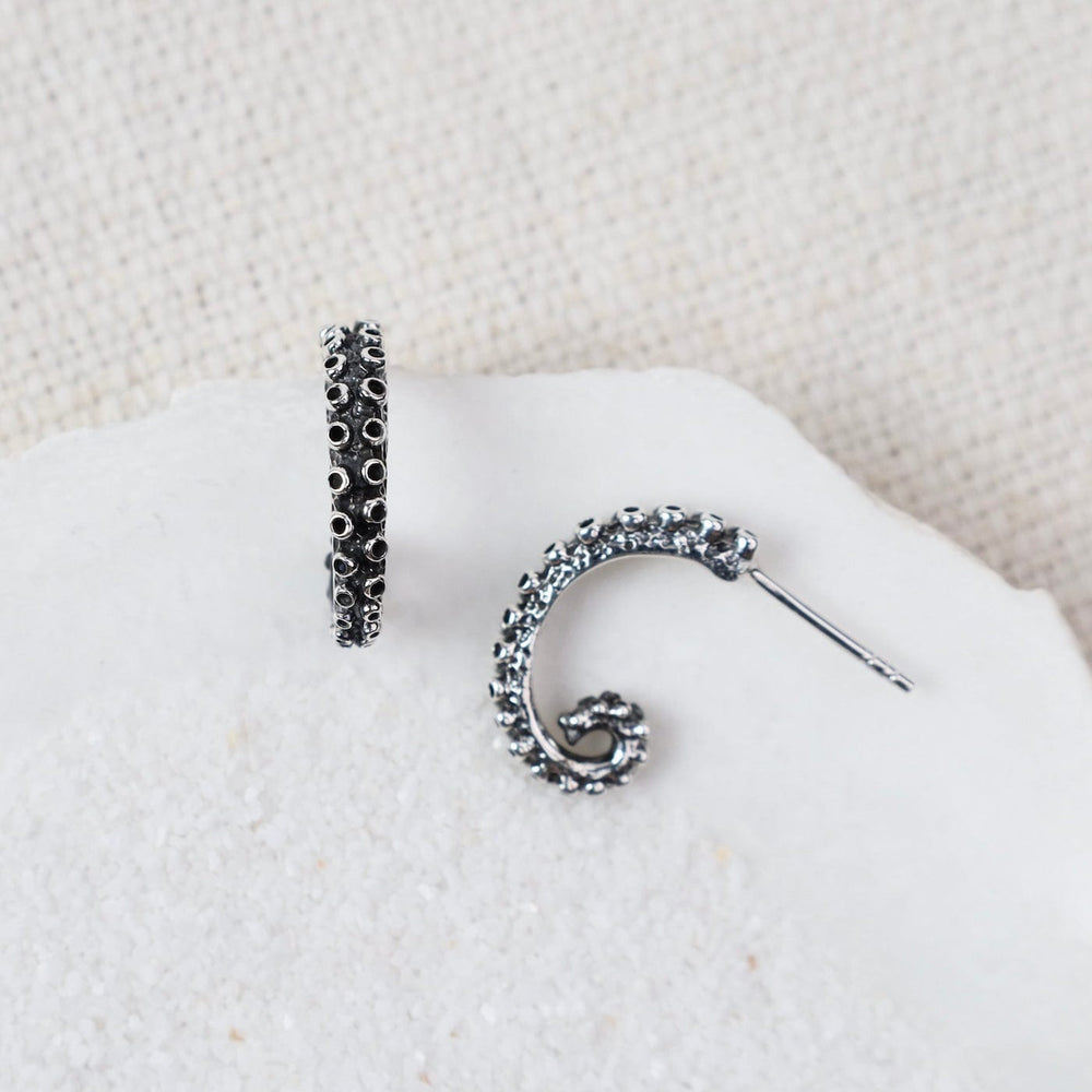 
                  
                    EAR Sterling Silver Small Octopus Tentacle Hoop Earrin
                  
                