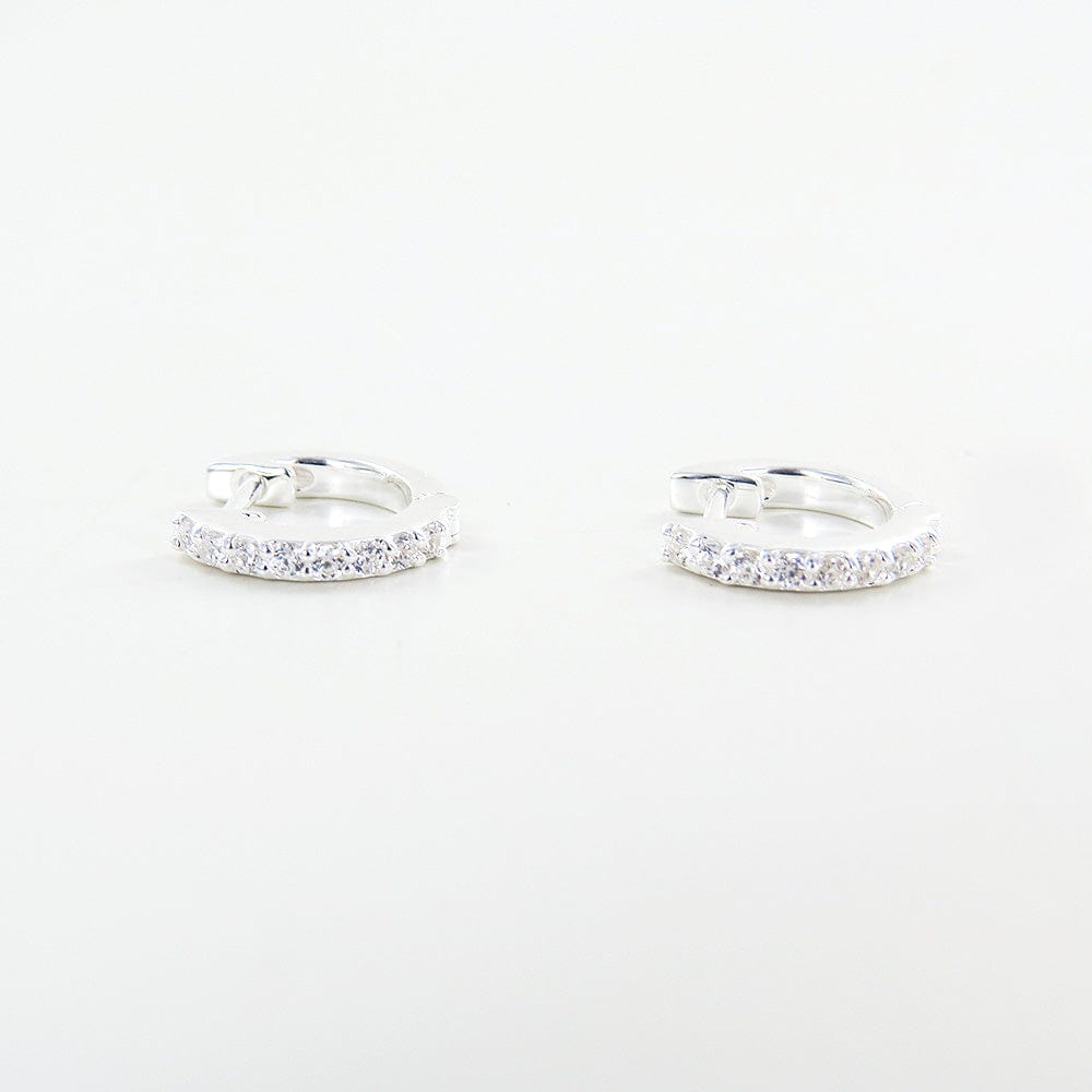 
                      
                        EAR Sterling Silver Sparkling CZ Huggie Hoop
                      
                    