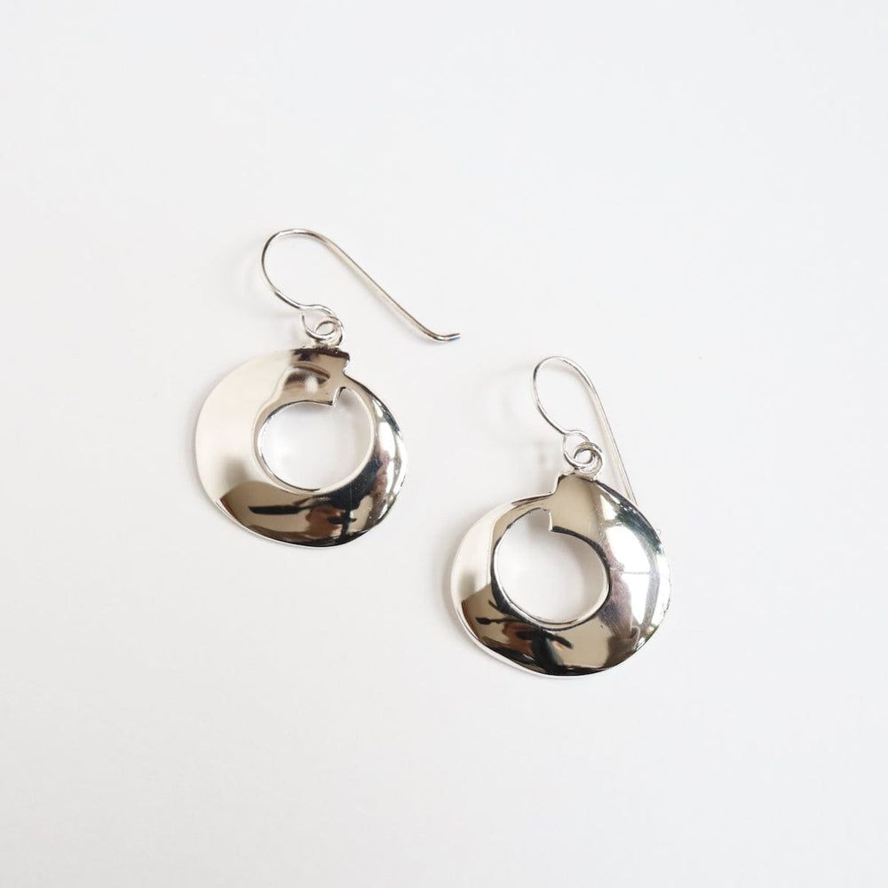 EAR Sterling Silver Swirl Drop