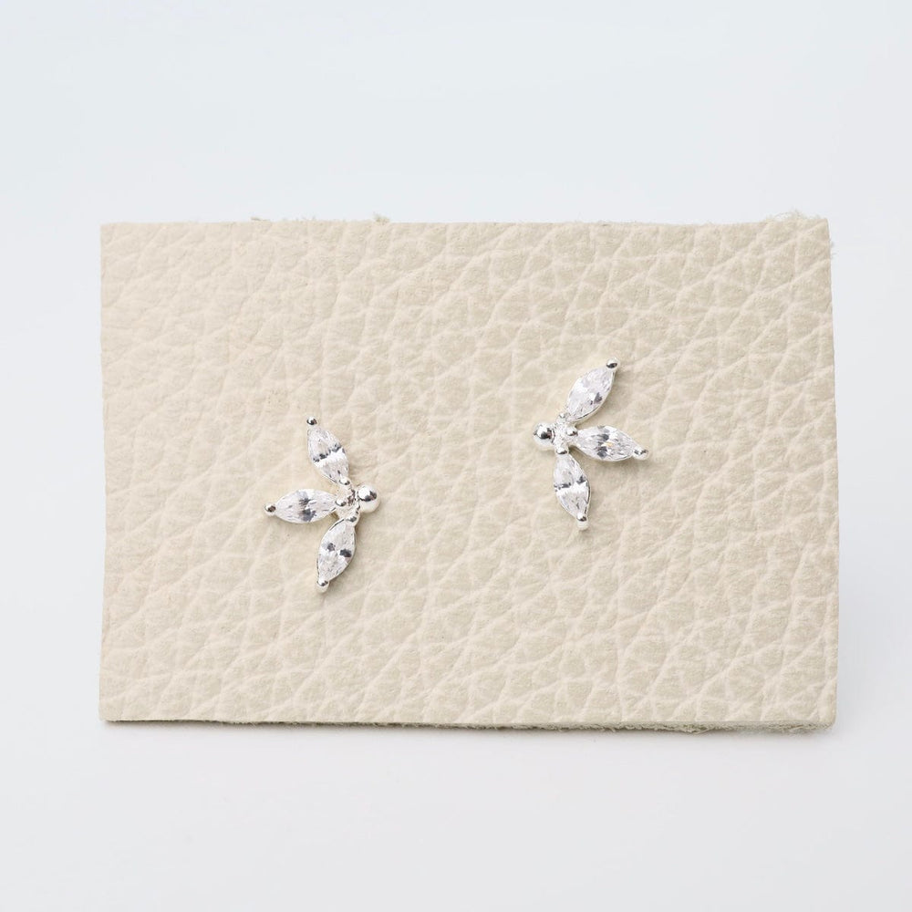 
                      
                        EAR Sterling Silver Three CZ Petals Studs
                      
                    