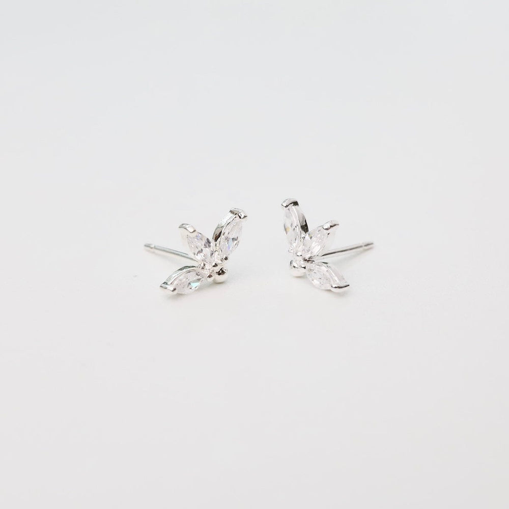 
                      
                        EAR Sterling Silver Three CZ Petals Studs
                      
                    