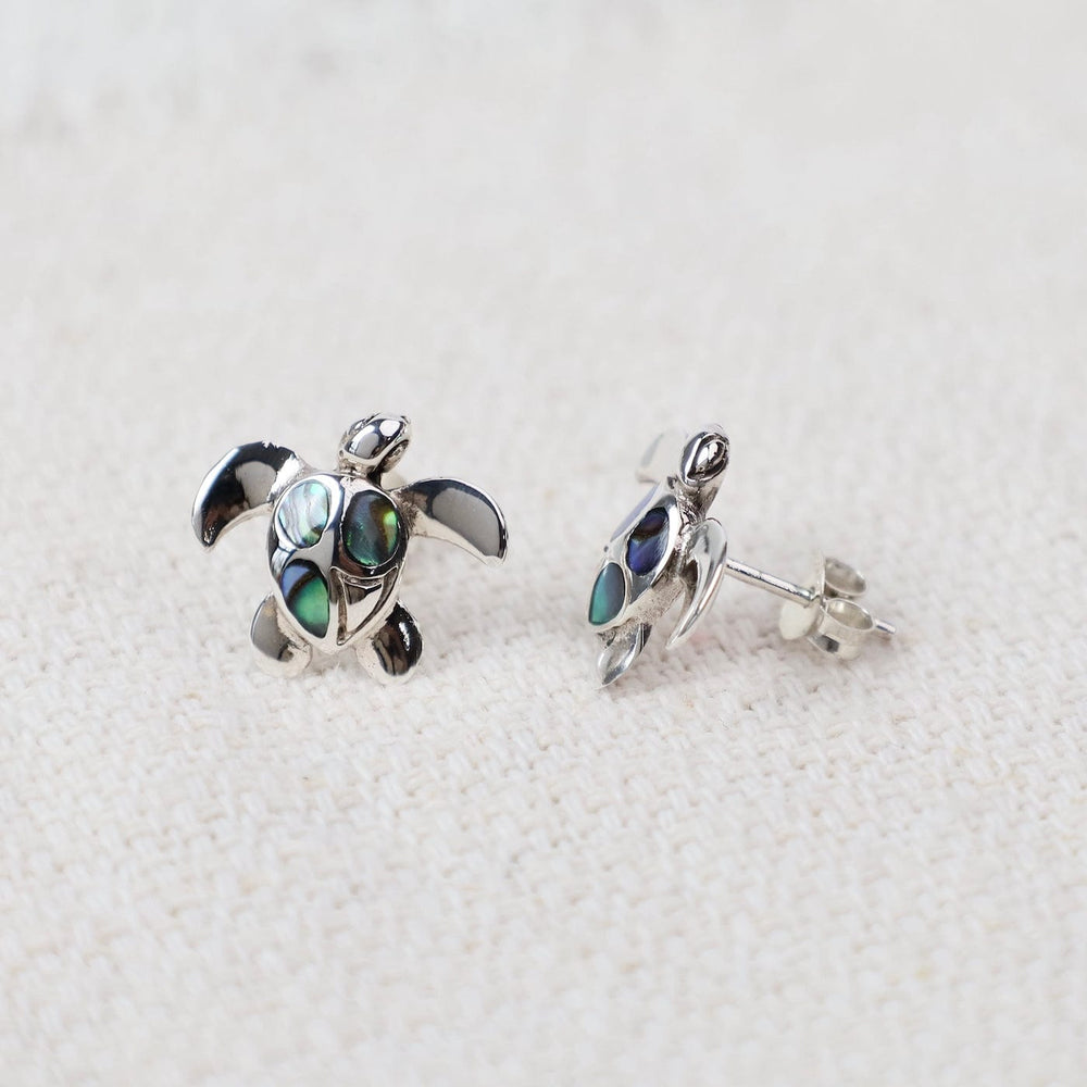 
                  
                    EAR Sterling Silver Tiny Abalone Turtle Post Earrings
                  
                