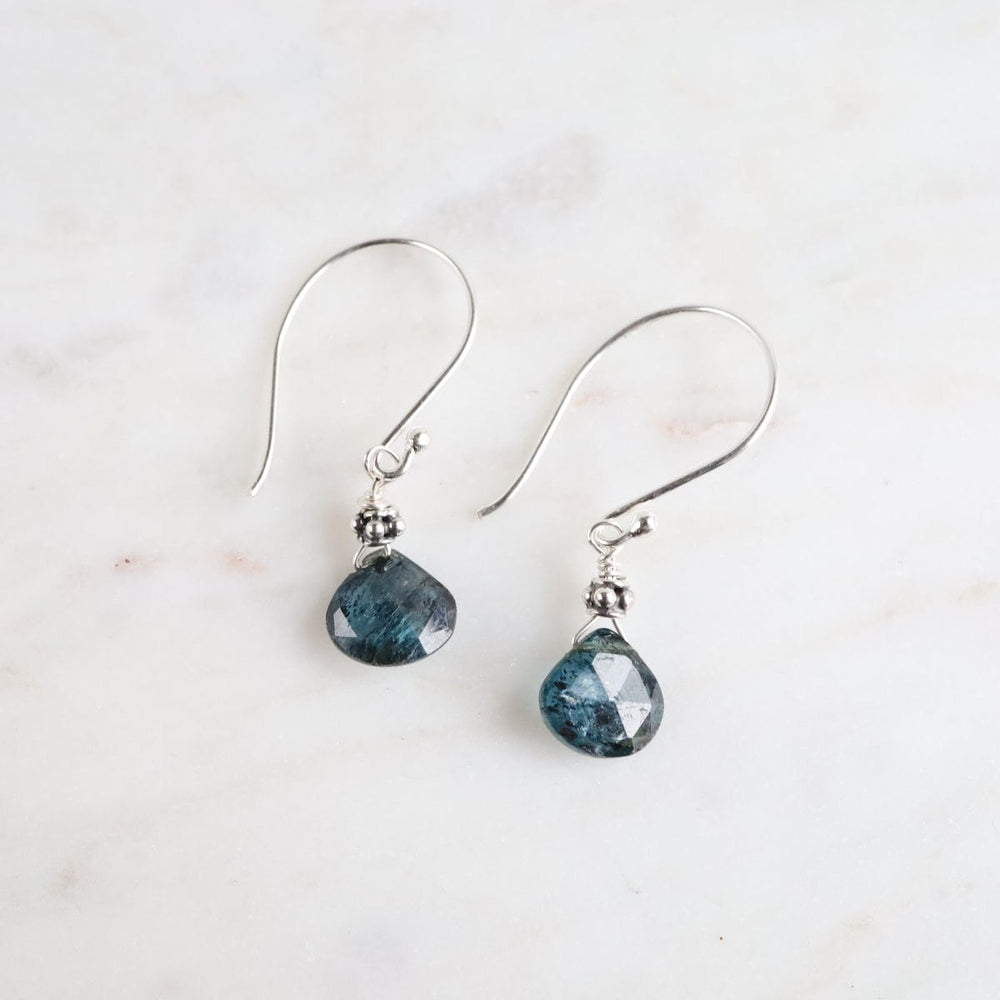 
                      
                        EAR Sterling Silver Tiny  Indigo Kyantite Drop Earrings
                      
                    