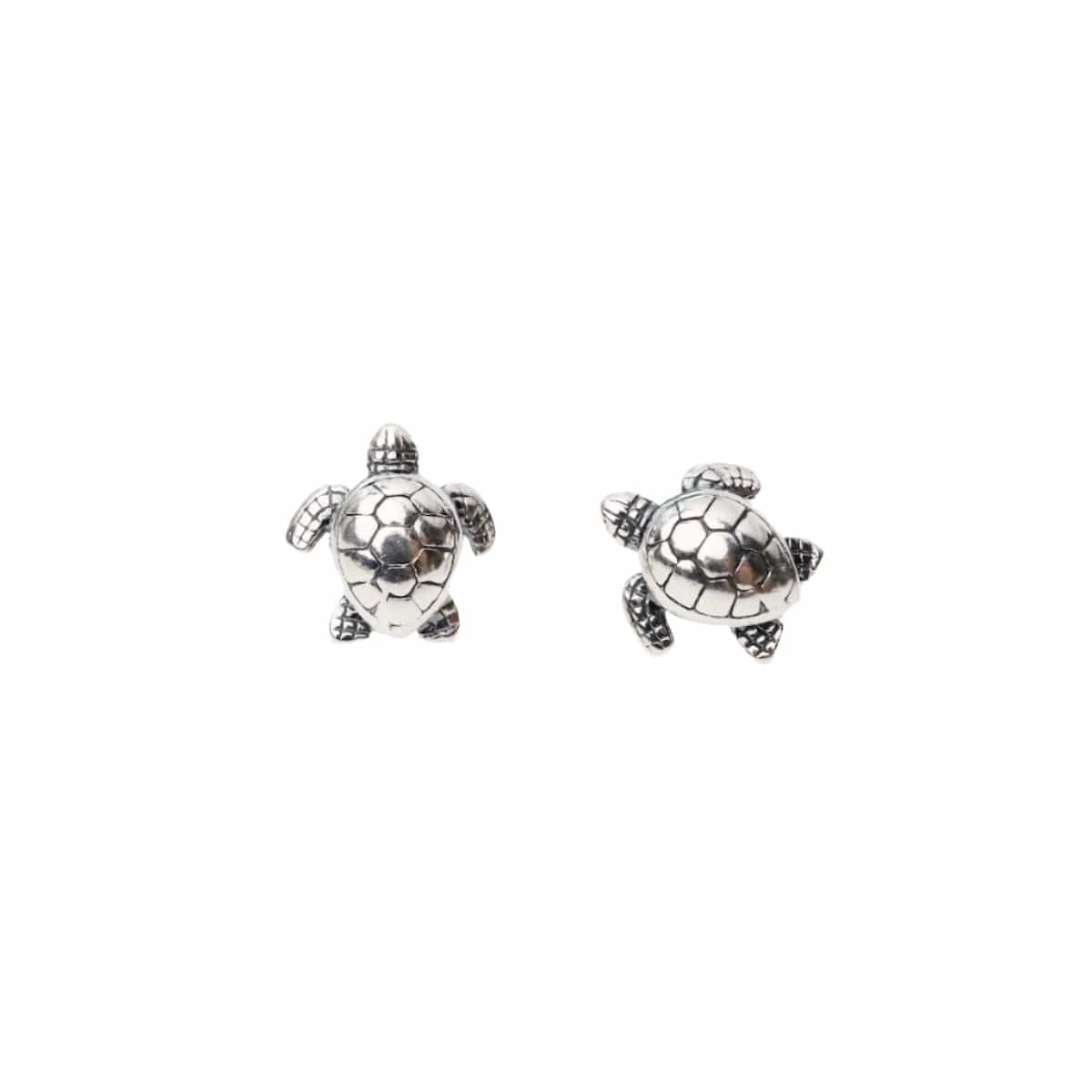 EAR Sterling Silver Turtle Stud Earrings