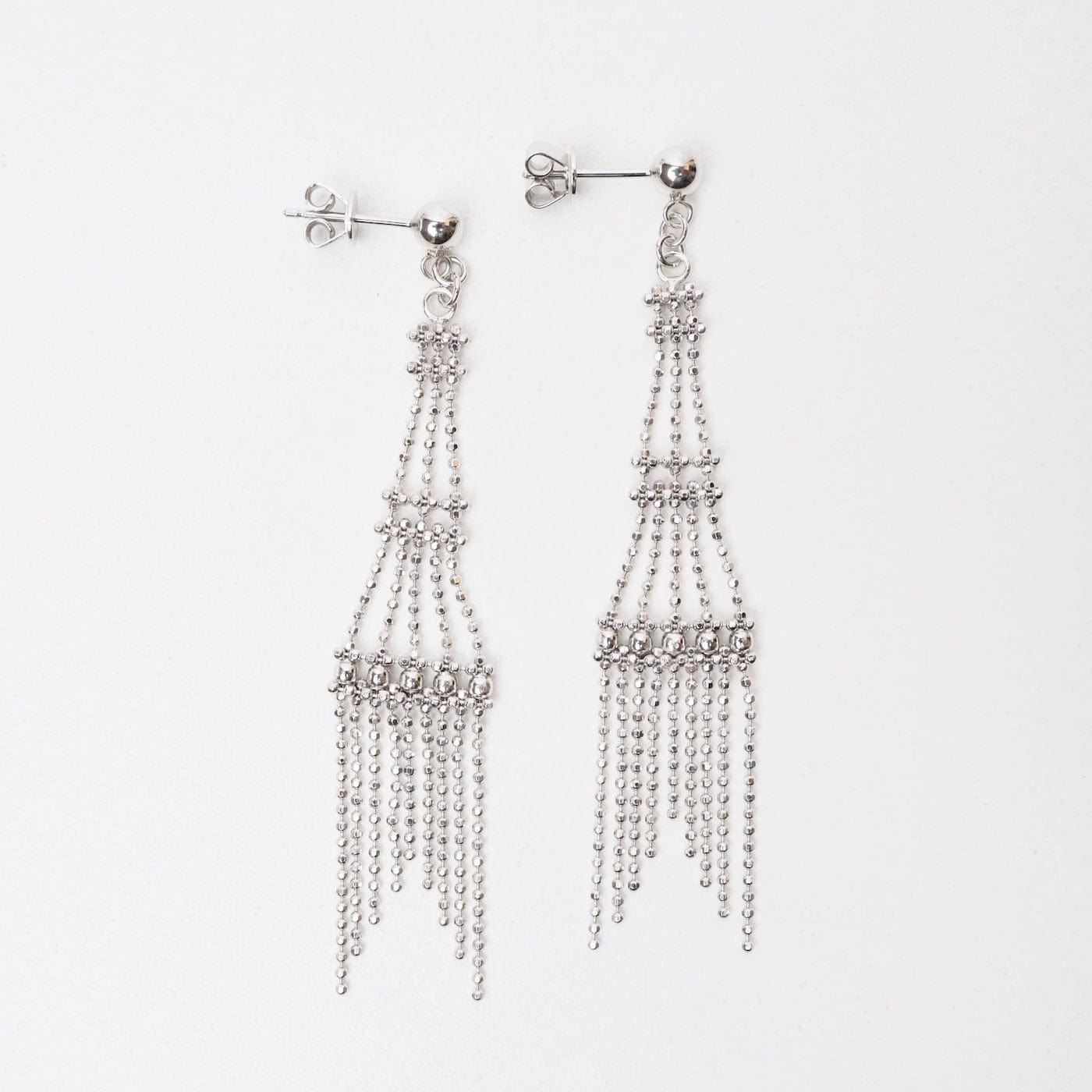 EAR Sterling Silver Woven Dancing Curtain Earrings