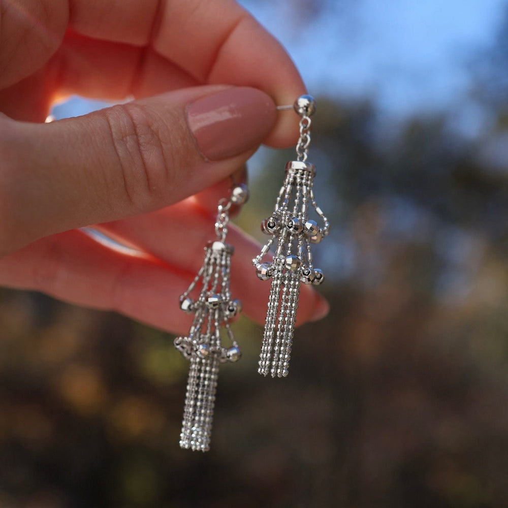 
                  
                    EAR Sterling Silver Woven Lace Double Lantern Earrings
                  
                