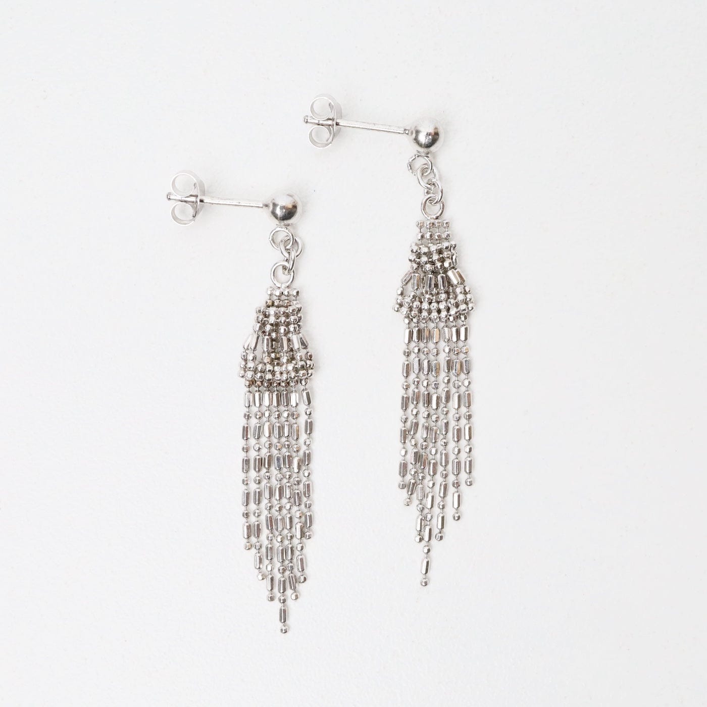 EAR Sterling Silver Woven with Dangles Earrings