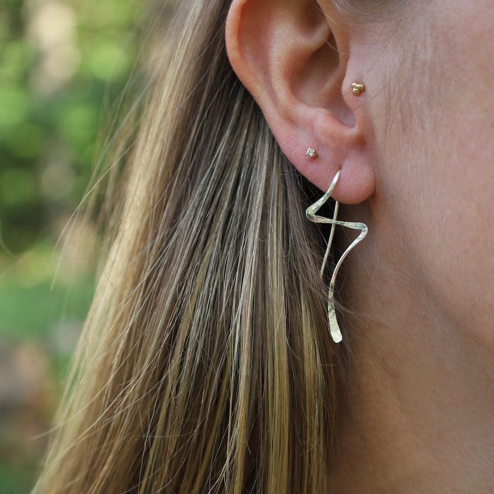 EAR Sterling Silver Zig-Zag Earrings