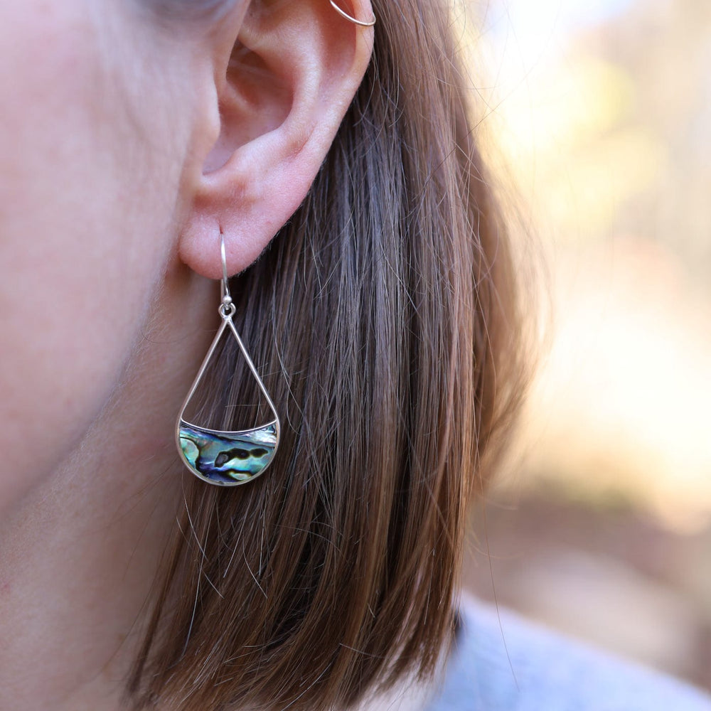 
                      
                        EAR Sterling Sterling Silver with Crescent Paua Shell Earrings
                      
                    