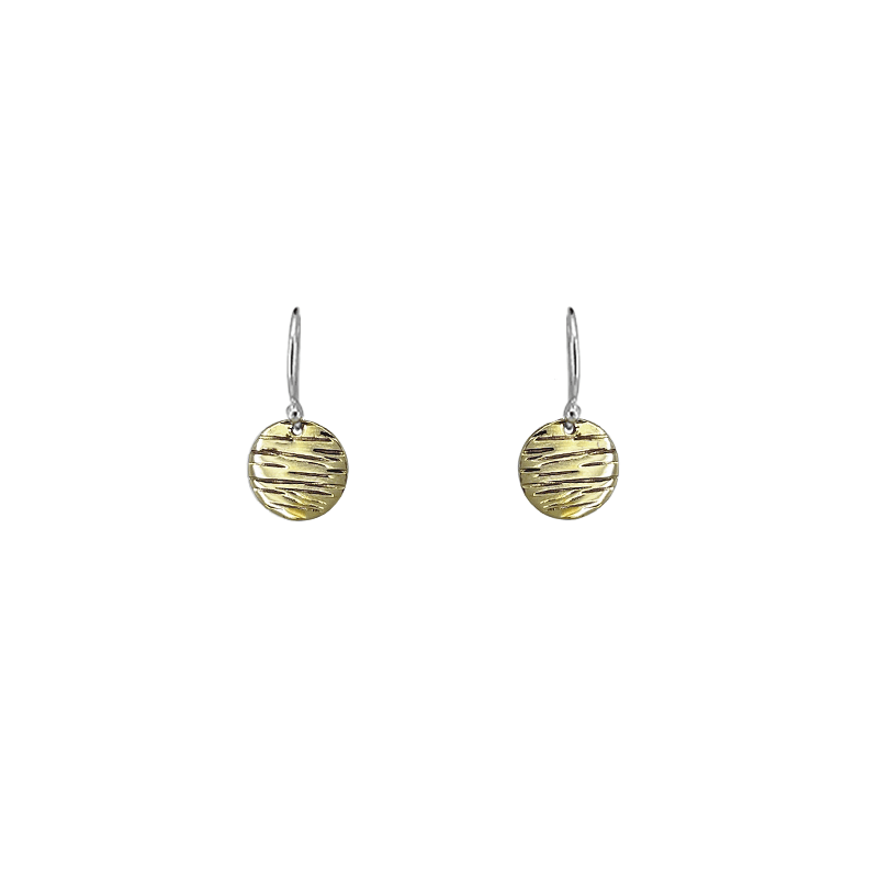 EAR Strata Collection – Small Solid Brass Dangle Earrings