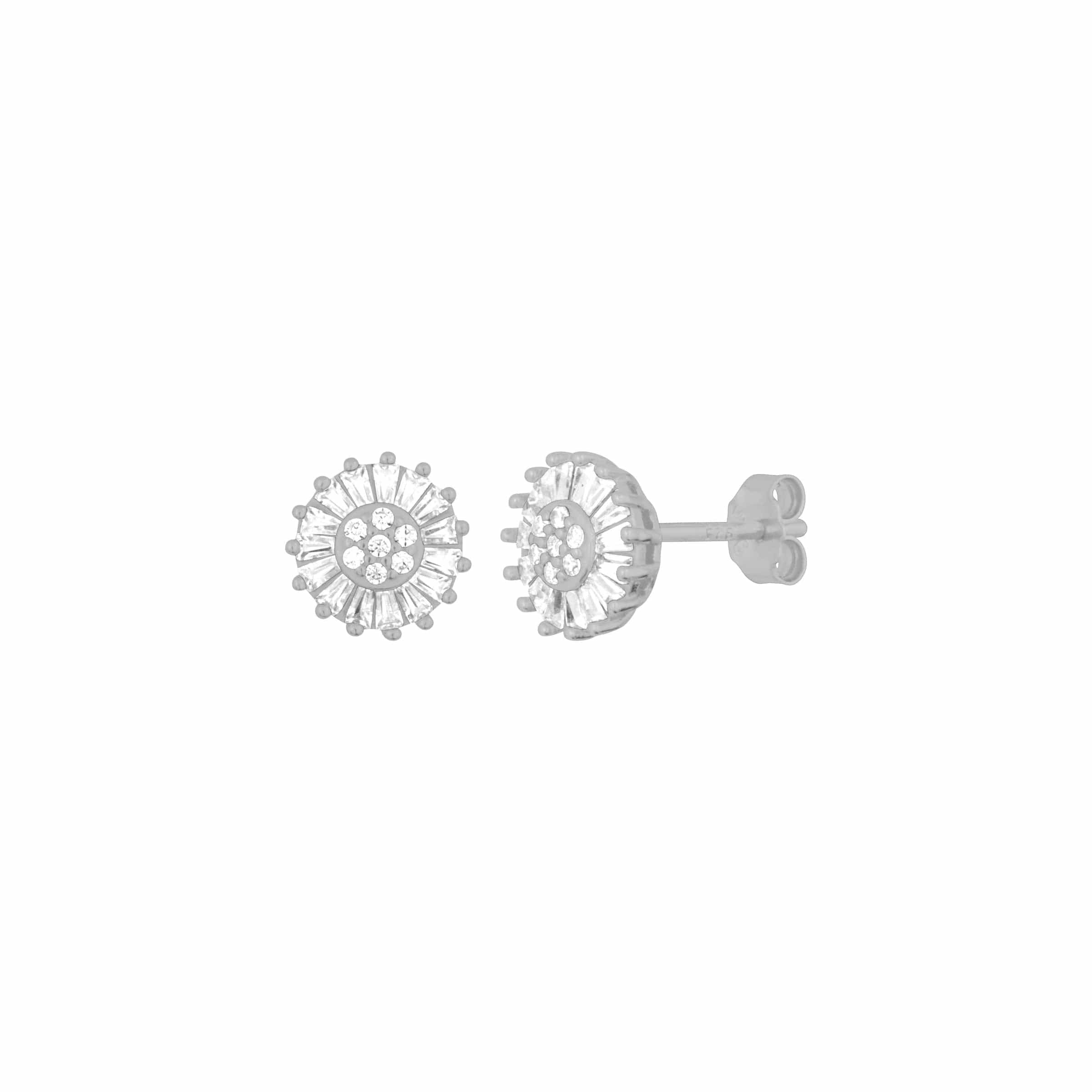 Sunburst Studs in Silver – Dandelion Jewelry