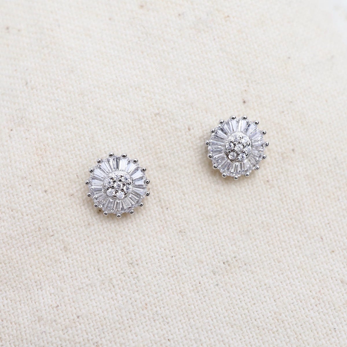 Sunburst Studs in Silver – Dandelion Jewelry