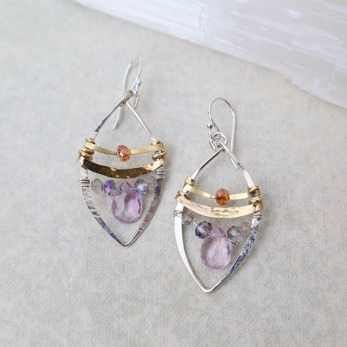 EAR Sunset Earrings with Amethyst