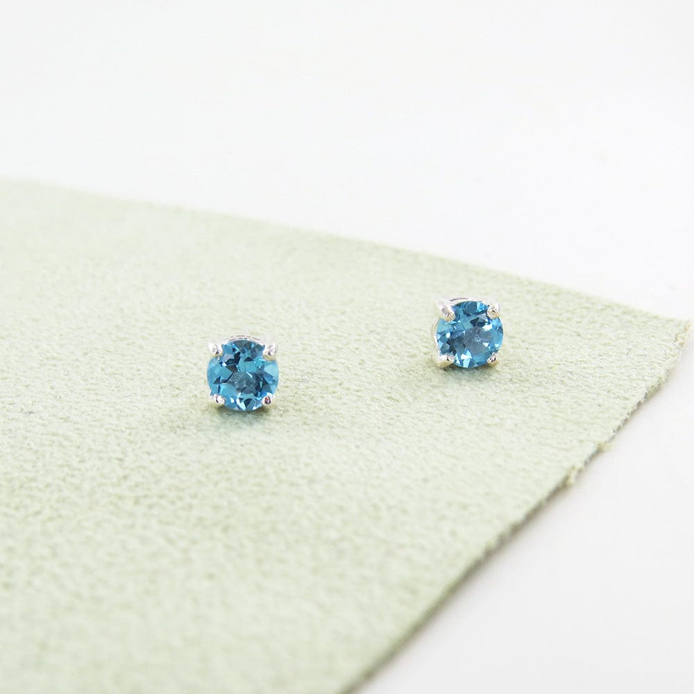 EAR Swiss Blue Topaz Post Earring