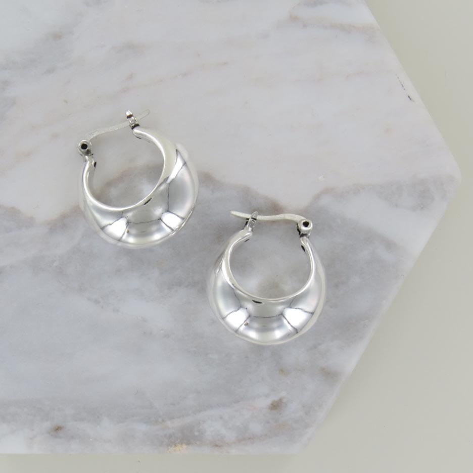 EAR TAPERED HOOP ELECTROFORM EARRING