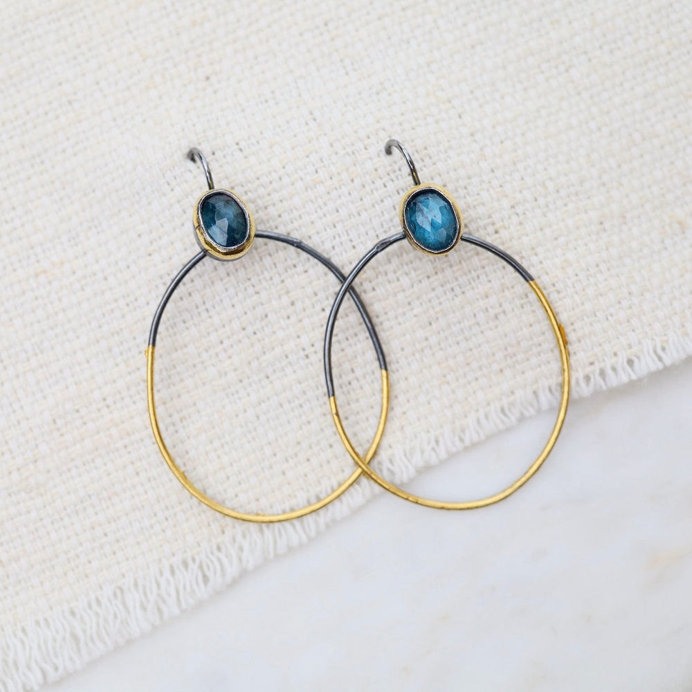 
                      
                        EAR Teal Kyanite Rim Hoop Earrings
                      
                    