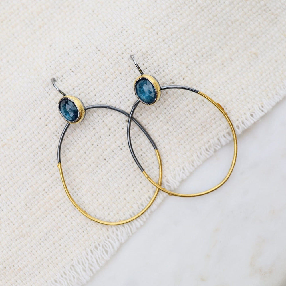 
                      
                        EAR Teal Kyanite Rim Hoop Earrings
                      
                    