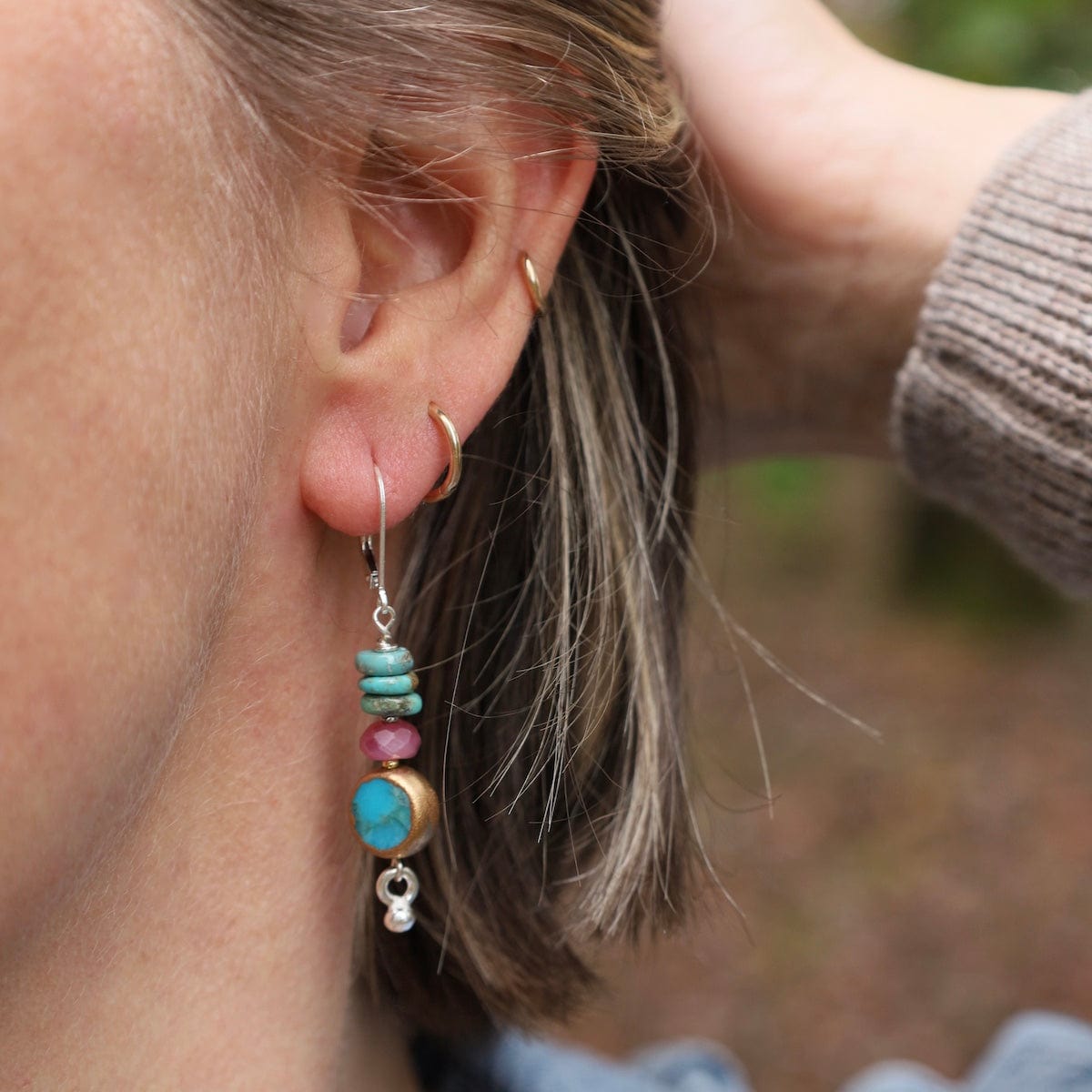 EAR Tear Jerker Turquoise  Earrings