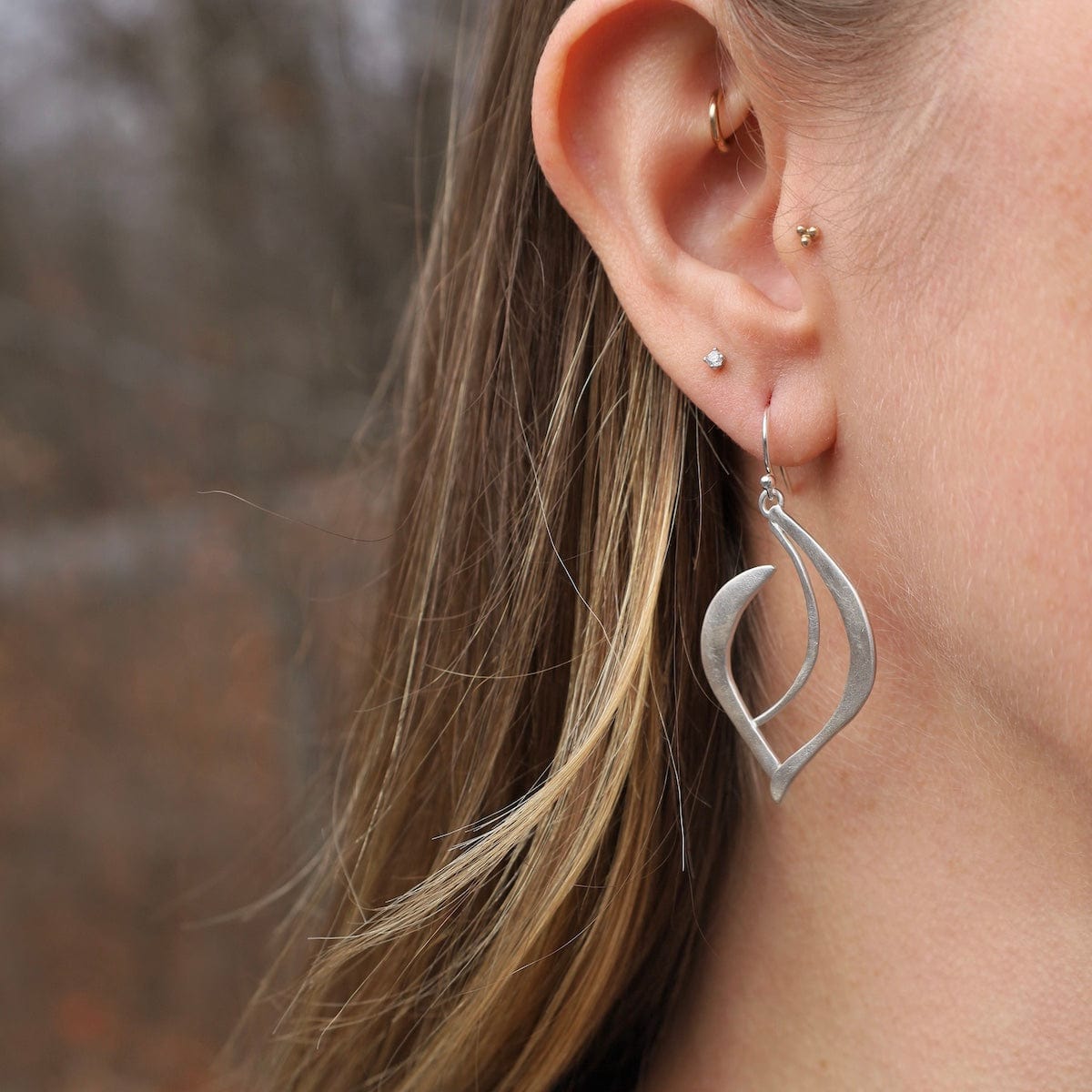 EAR Teardrop Crescent Earrings