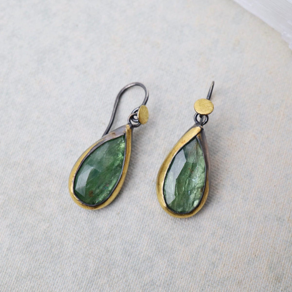 
                  
                    EAR Teardrop Fold Earrings with Green Kyanite
                  
                