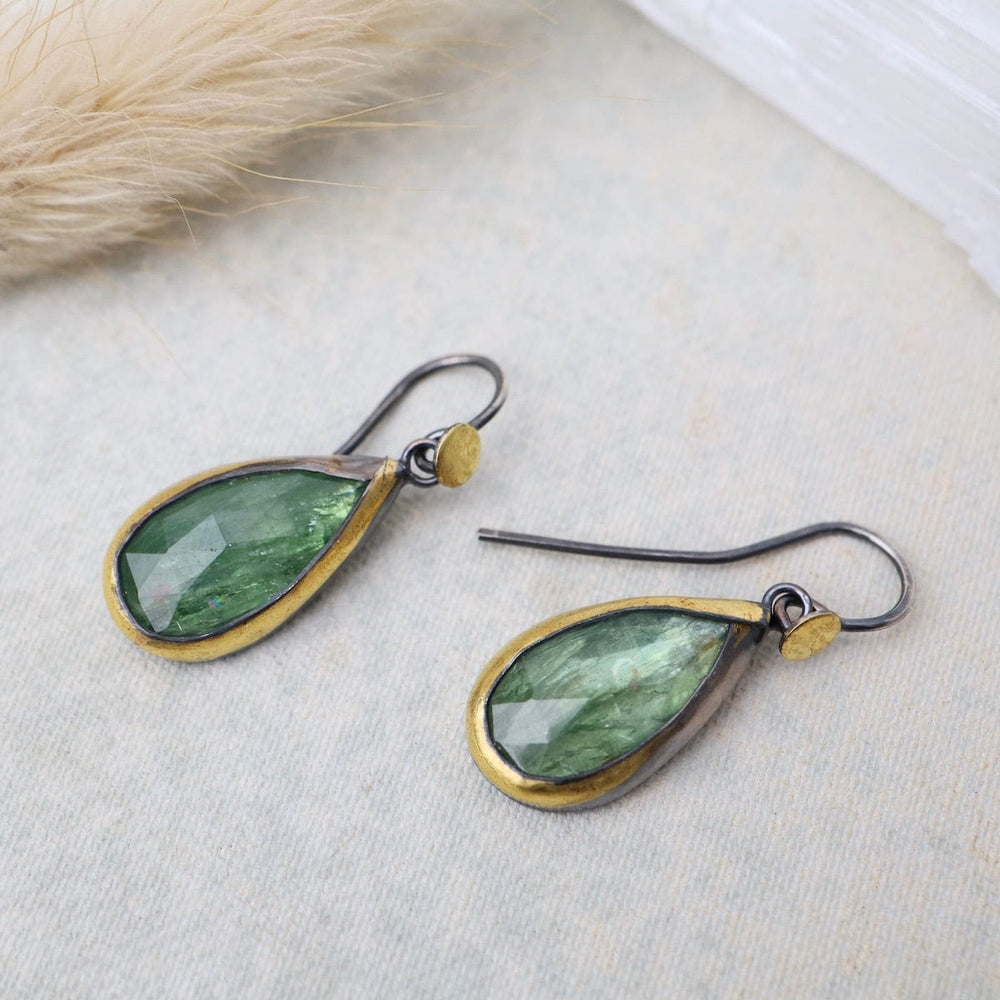 
                  
                    EAR Teardrop Fold Earrings with Green Kyanite
                  
                