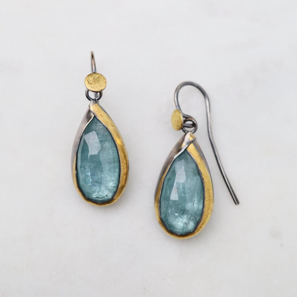 
                      
                        EAR Teardrop Fold Earrings with Sky Blue Kyanite
                      
                    