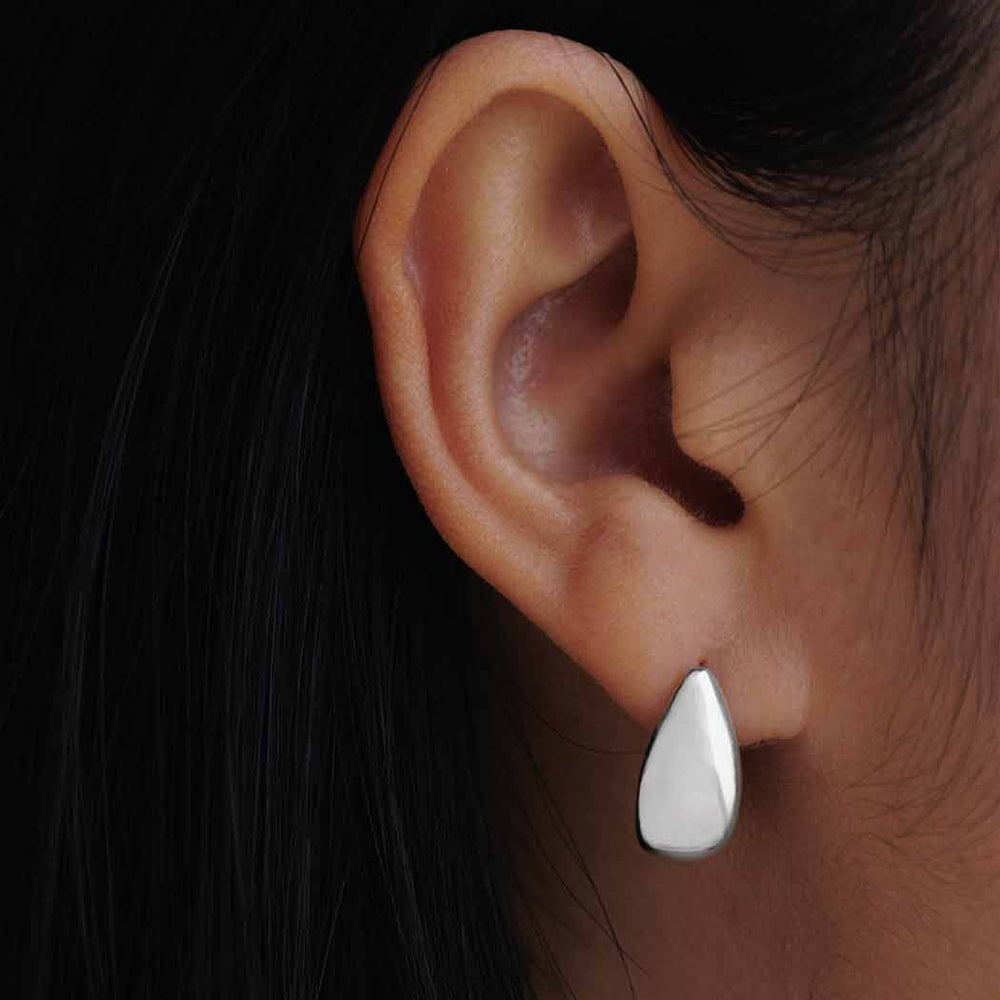 
                      
                        EAR Teardrop Huggie Hoop Earrings
                      
                    