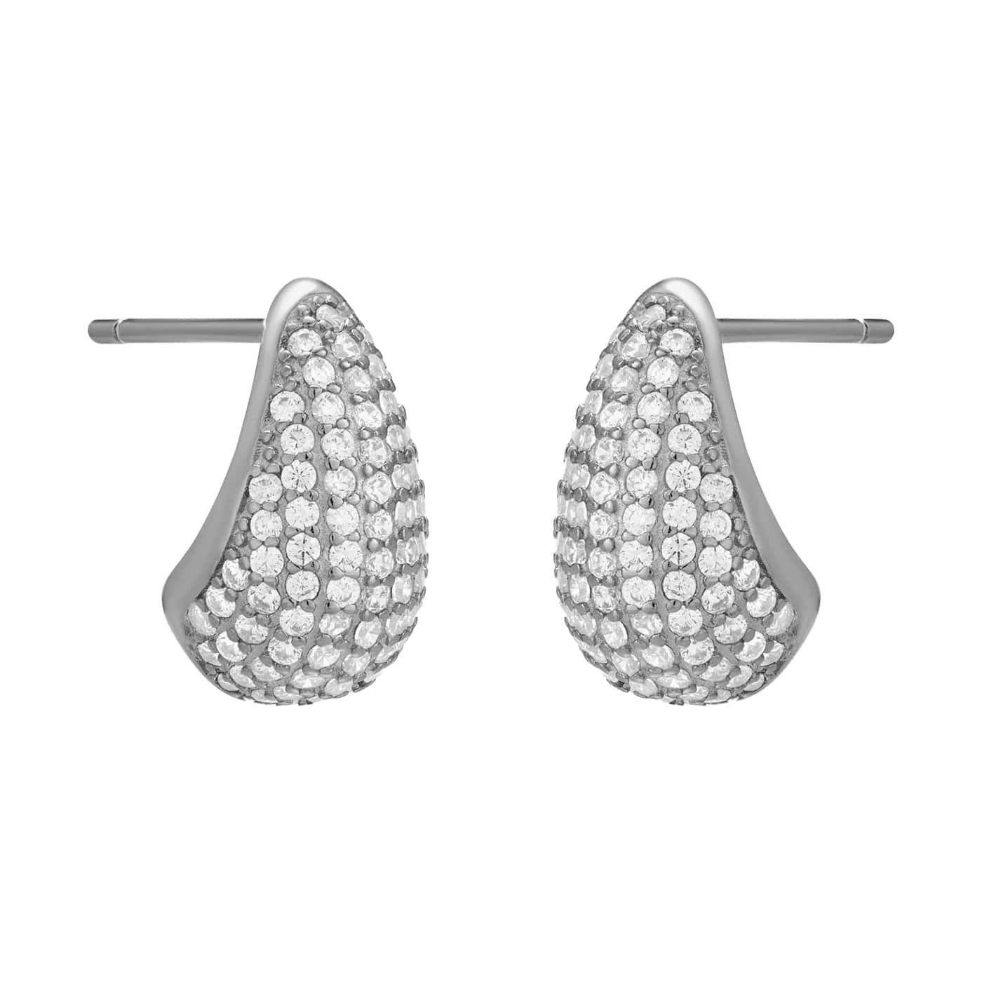 EAR Teardrop Pave CZ Stud Earrings