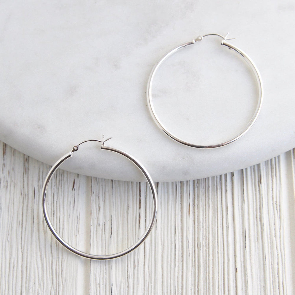 
                  
                    EAR Thick 40mm Sterling Silver Tube Hoop
                  
                