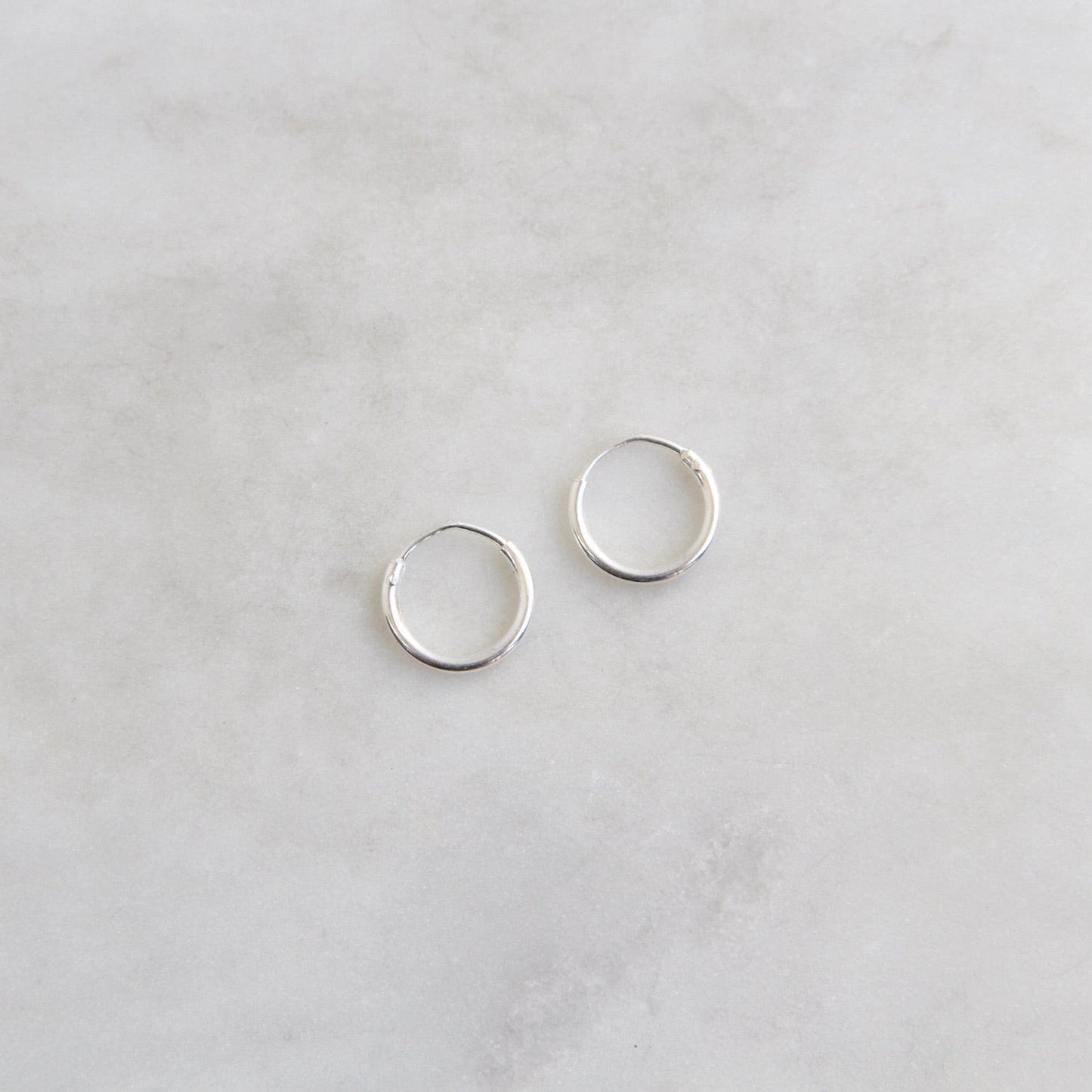 EAR Thin 10mm Sterling Silver Infinity Hoop