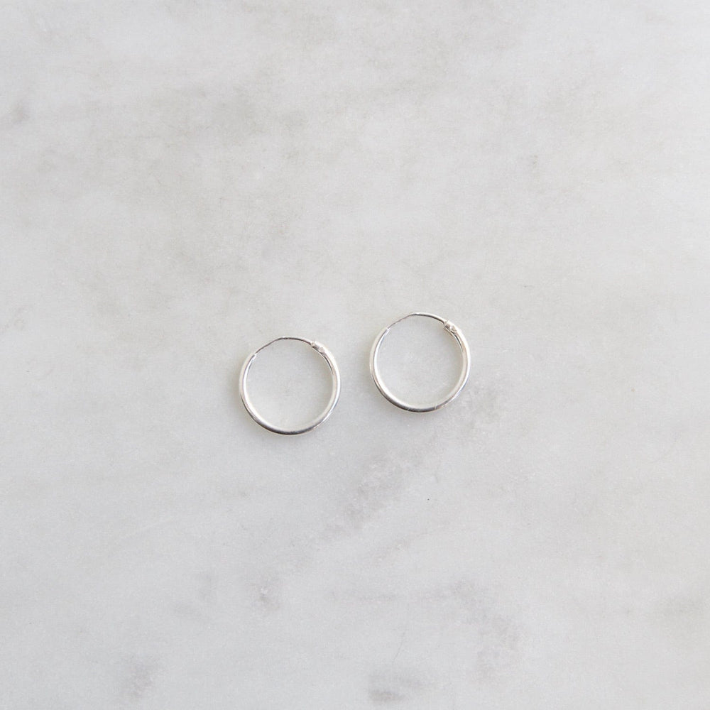 EAR Thin 12mm Sterling Silver Infinity Hoop