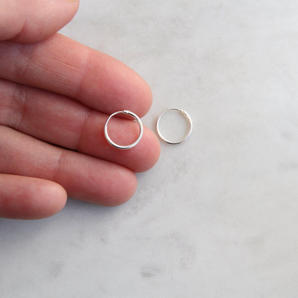 EAR Thin 12mm Sterling Silver Infinity Hoop