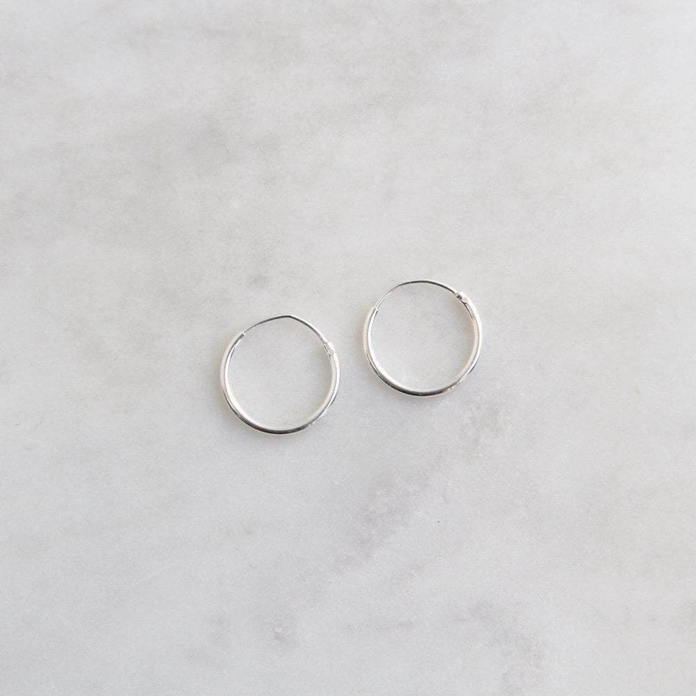 EAR Thin 14mm Sterling Silver Infinity Hoop