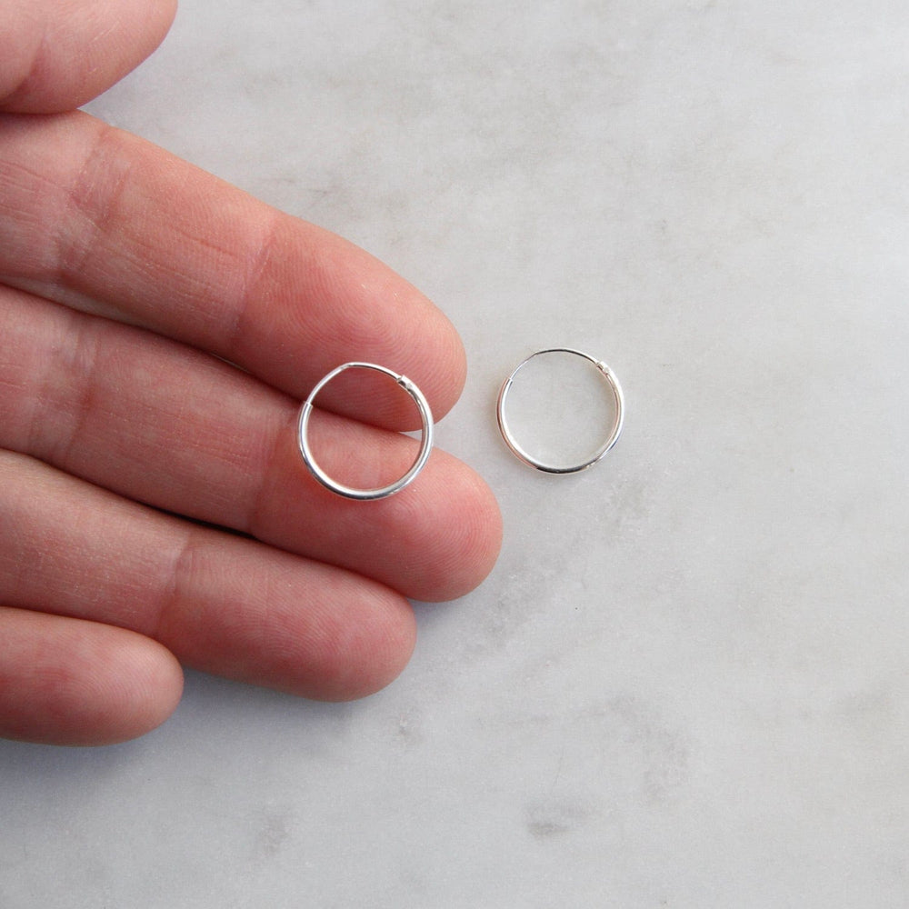 EAR Thin 14mm Sterling Silver Infinity Hoop