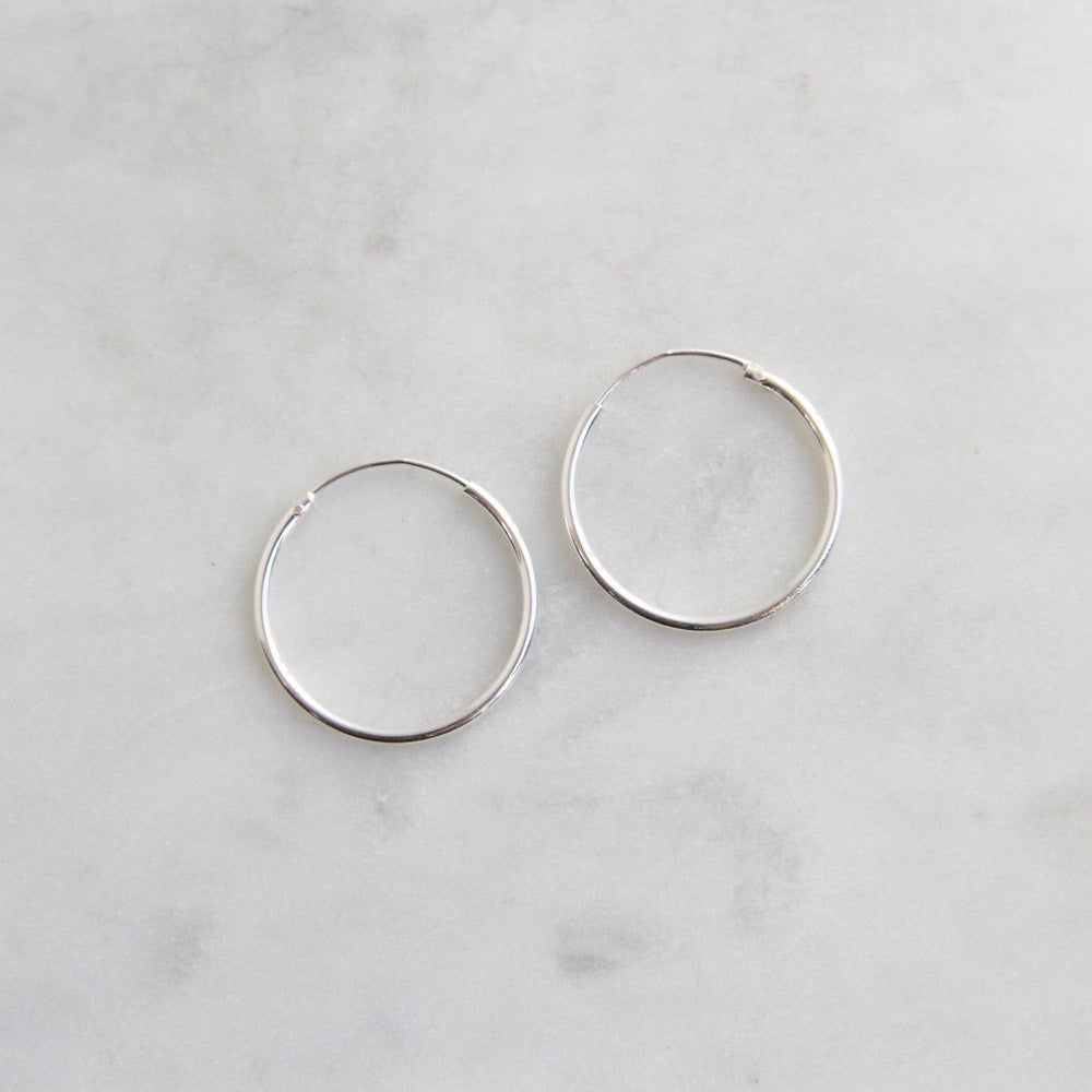 EAR Thin 20mm Sterling Silver Infinity Hoop