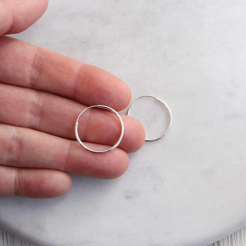 EAR Thin 20mm Sterling Silver Infinity Hoop