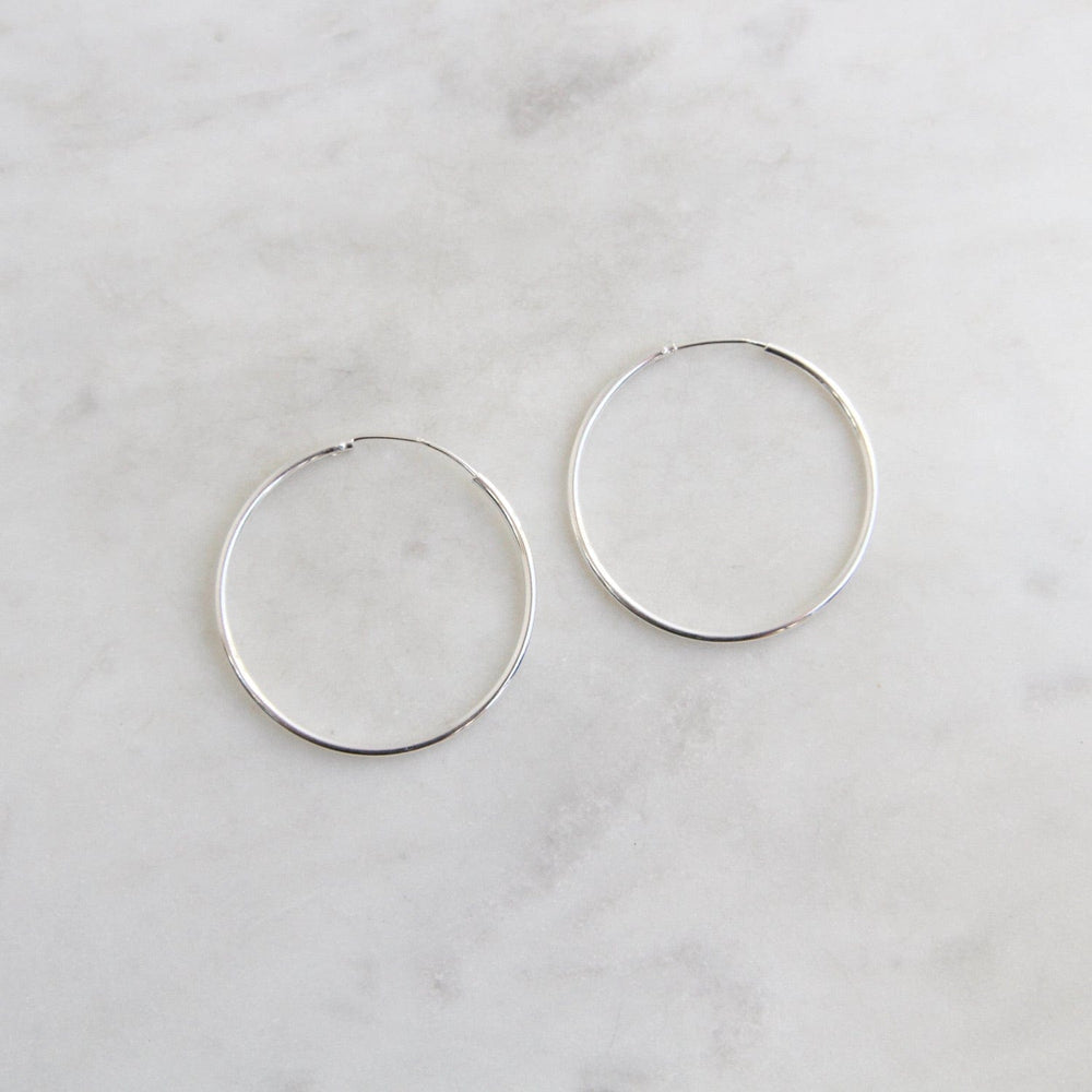 EAR Thin 30 mm Sterling Silver Infinity Hoop