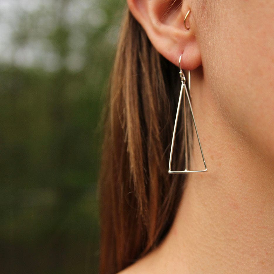 EAR Three D Triangle Earring